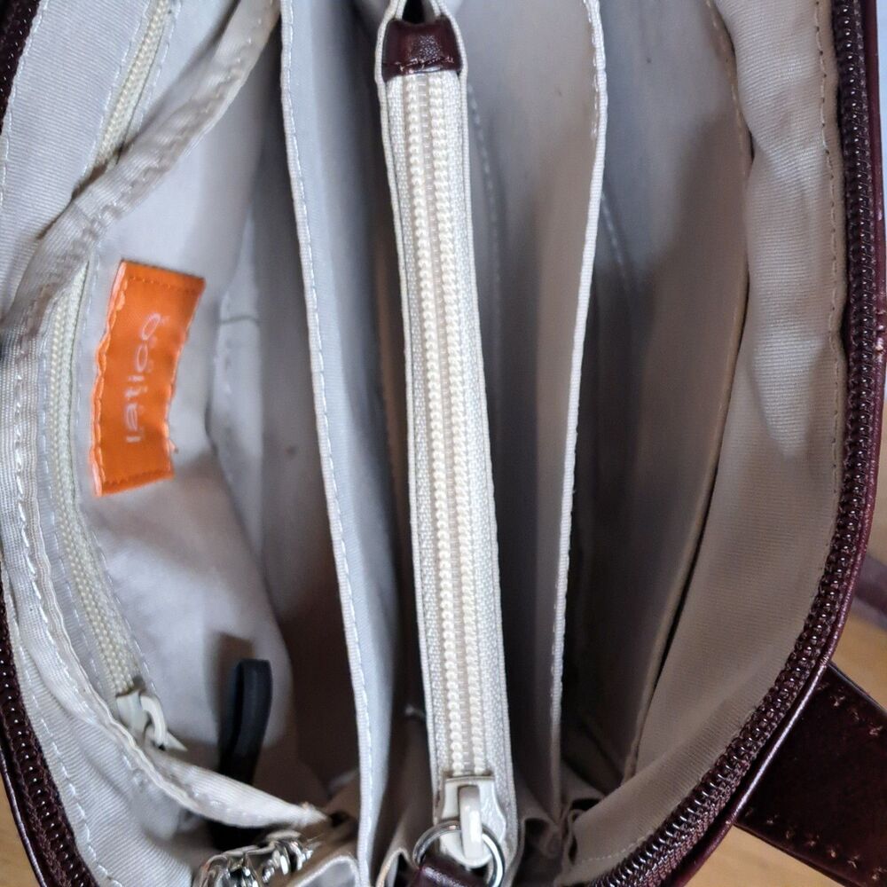 Latico Burgundy Leather Crossbody Bag - Picture 4 of 15
